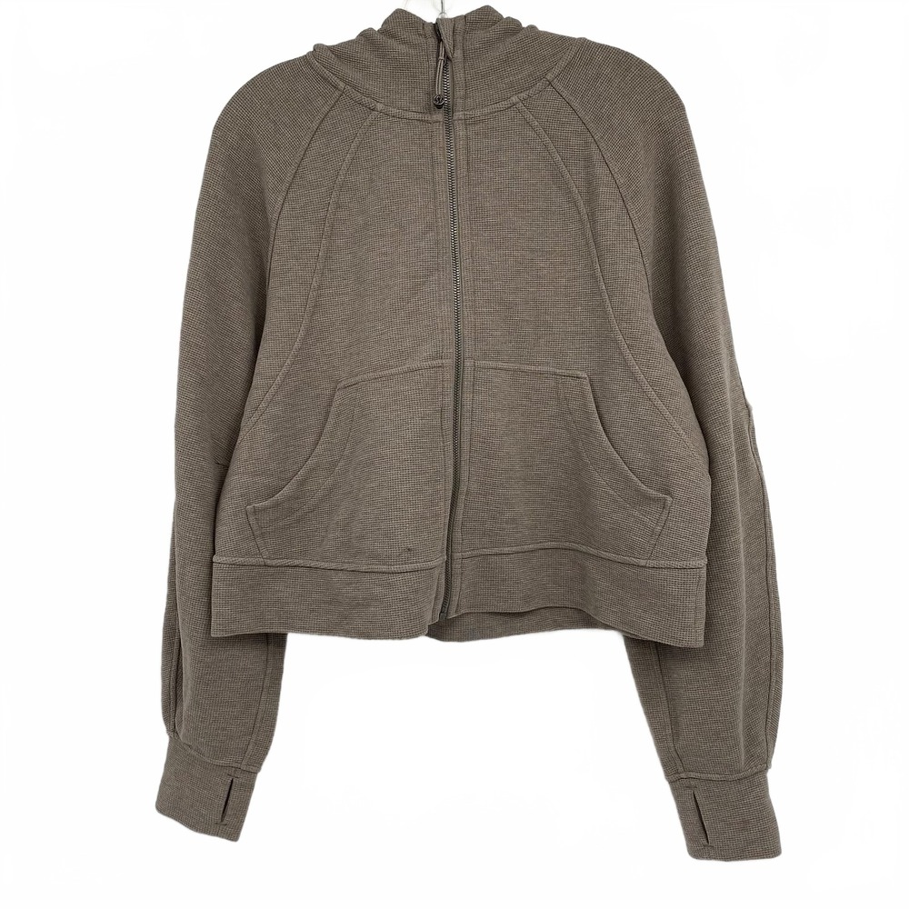 lululemon athletica Gray Scuba Oversized Waffle Full-Zip Hoodie | Womens M
